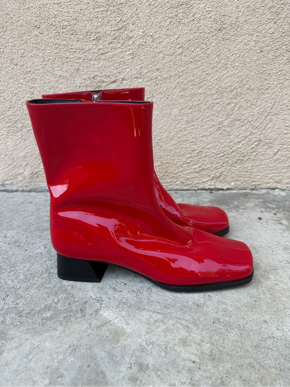 Lisa Says Gah - Quincy Red Patent Boots - Size 9 - NWOT - Picture 2 of 5